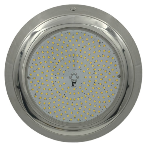 Прожектор светодиодный 50Вт Gemas SlimLED-INOX Daylight 252мм 12В оправа н/с (универсал) (052141SS)